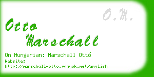 otto marschall business card